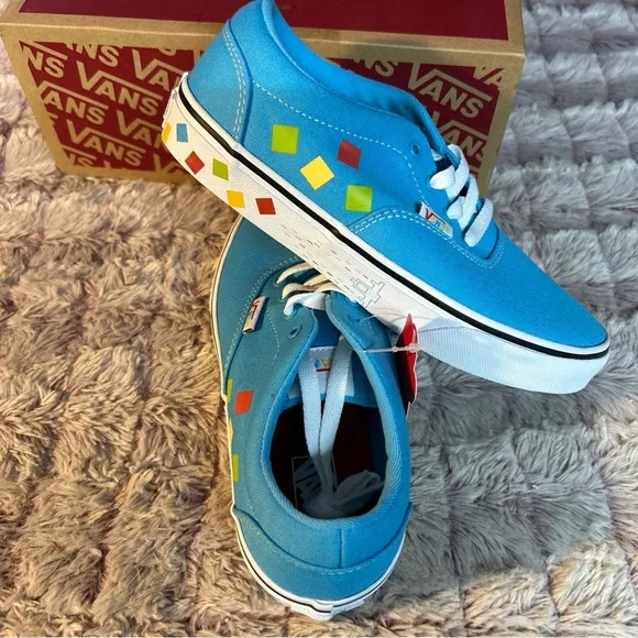 Vans Off The Wall Doheny Soft Blue Sneakers Size 4