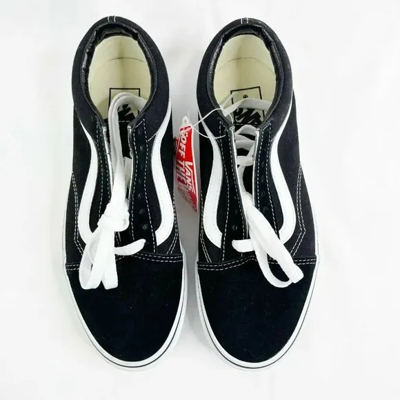 Vans OLD SKOOL Black White (VN000D3HY28) Skateboard Shoes Size 6 Kids Unisex
