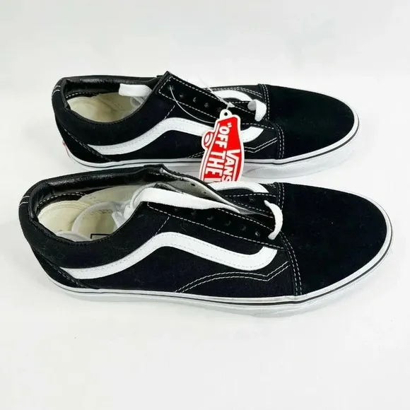Vans OLD SKOOL Black White (VN000D3HY28) Skateboard Shoes Size 6 Kids Unisex