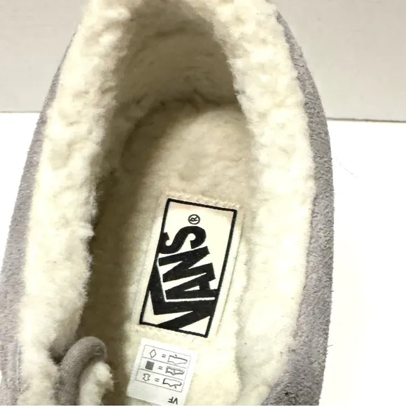 Vans Old Skool Cozy Hug Drizzle Marshmallow Sherpa Sneakers Gray Unisex 9.5M 11W