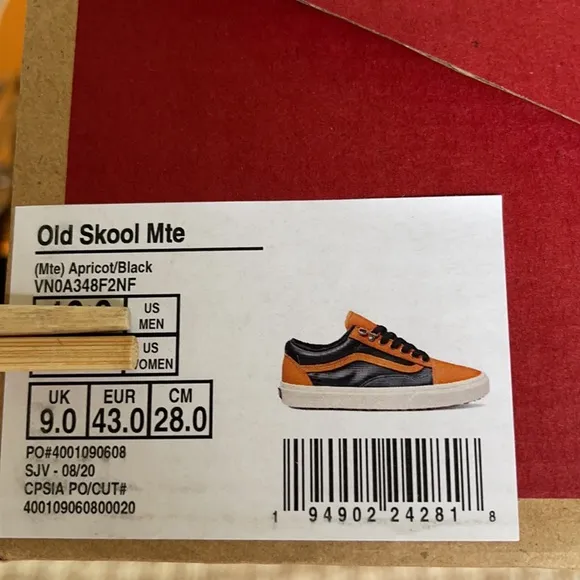 Vans Old Skool Mte Apricot/Black WMNS