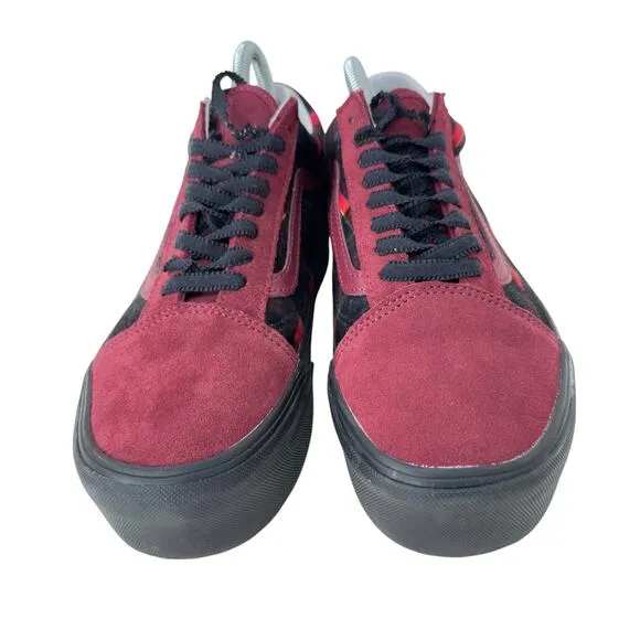 Vans Old Skool Stackform Sneakers Unisex Size M7.5/W9.0 Red Plaid Lace Up 721356