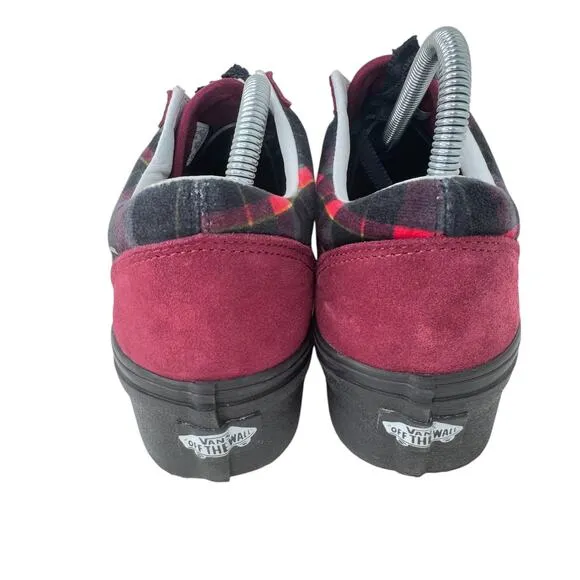 Vans Old Skool Stackform Sneakers Unisex Size M7.5/W9.0 Red Plaid Lace Up 721356