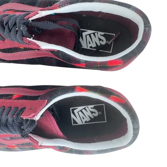 Vans Old Skool Stackform Sneakers Unisex Size M7.5/W9.0 Red Plaid Lace Up 721356