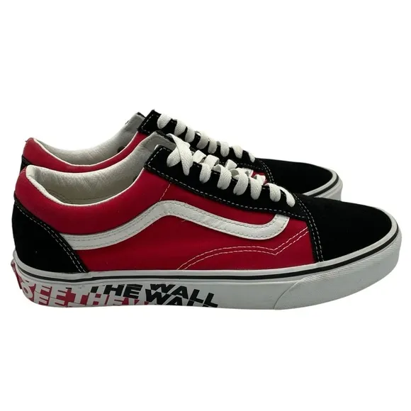 Vans OTW Sidewall Unisex Black and Red Sneakers Men’s Size 9