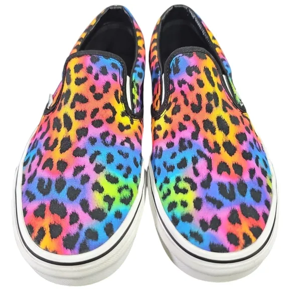 Vans Rainbow Leopard Spot Slip On Sneakers Unisex