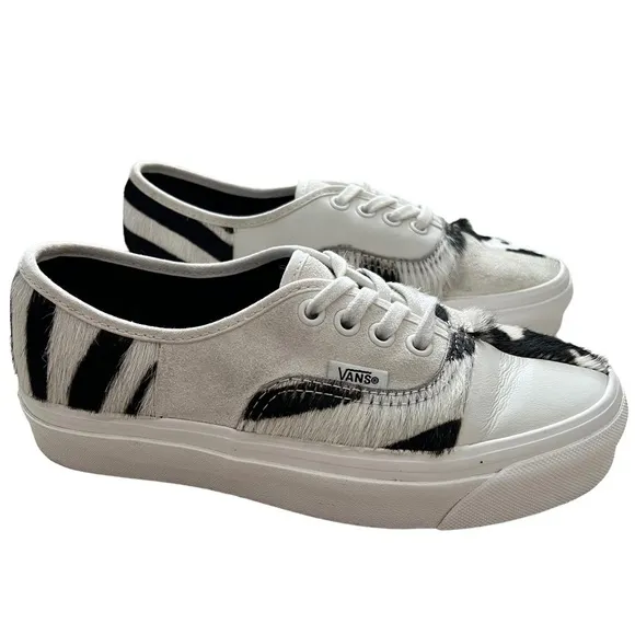 VANS RARE Zebra Print Sneakers shoes Unisex Size 3.5 Men , 5 Women