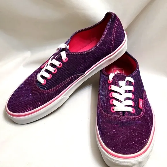Vans Shimmer Magenta sneakers (Unisex m 9, w 10.5)