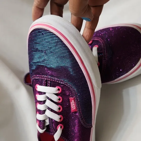 Vans Shimmer Magenta sneakers (Unisex m 9, w 10.5)