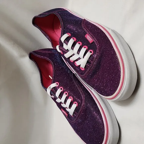 Vans Shimmer Magenta sneakers (Unisex m 9, w 10.5)