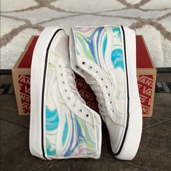 VANS SK8-Hi 138 DECON RESIN SWIRL Marshmallow WMNS