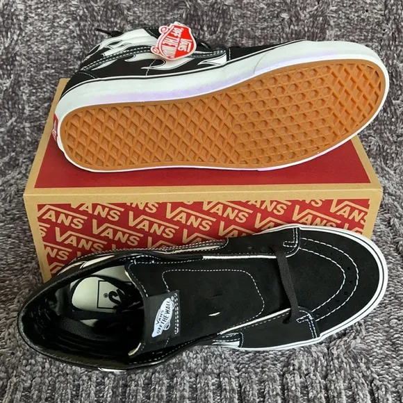 Vans Sk8-Hi Flame Black/White MENS