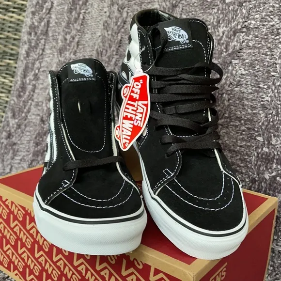 Vans Sk8-Hi Flame Black/White MENS
