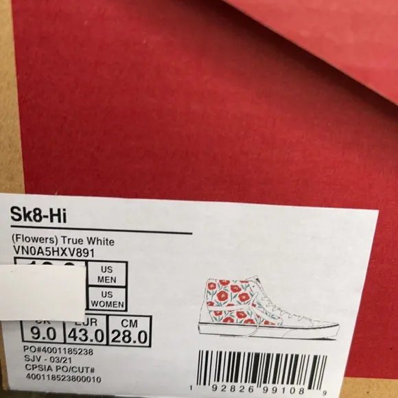 Vans Sk8-Hi Flowers True White Men’s