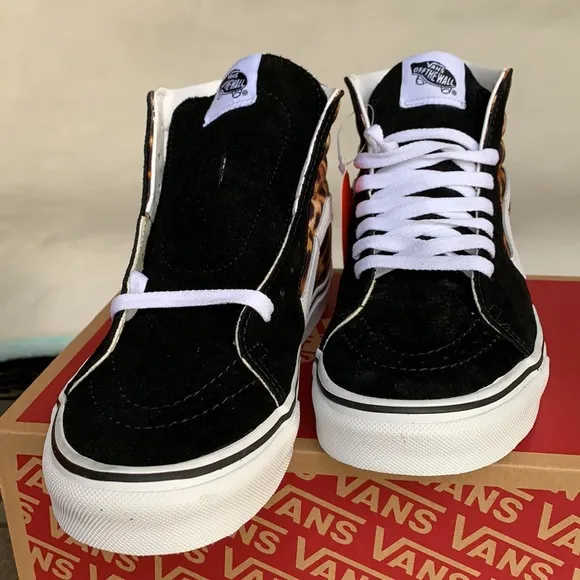 VANS SK8-HI LEOPARD BLACK/TRUE WHITE WMNS