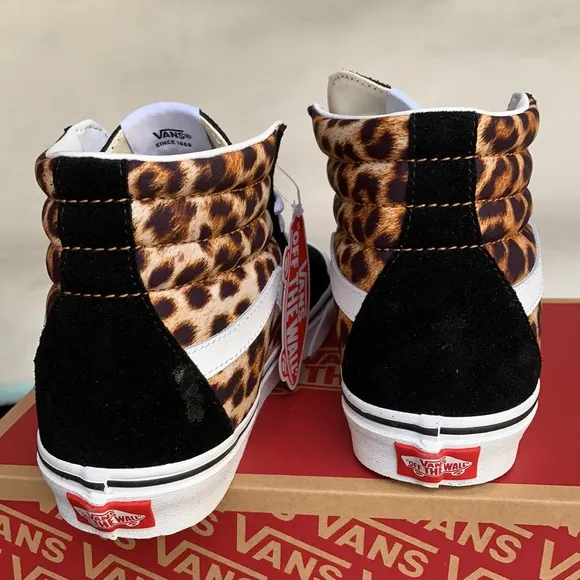 VANS SK8-HI LEOPARD BLACK/TRUE WHITE WMNS
