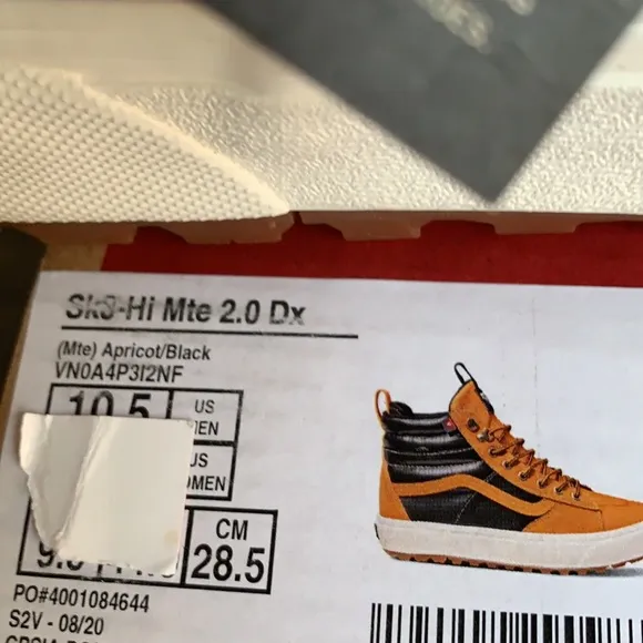 VANS SK8-HI MTE 2.0 DX APRICOT/BLACK WMNS