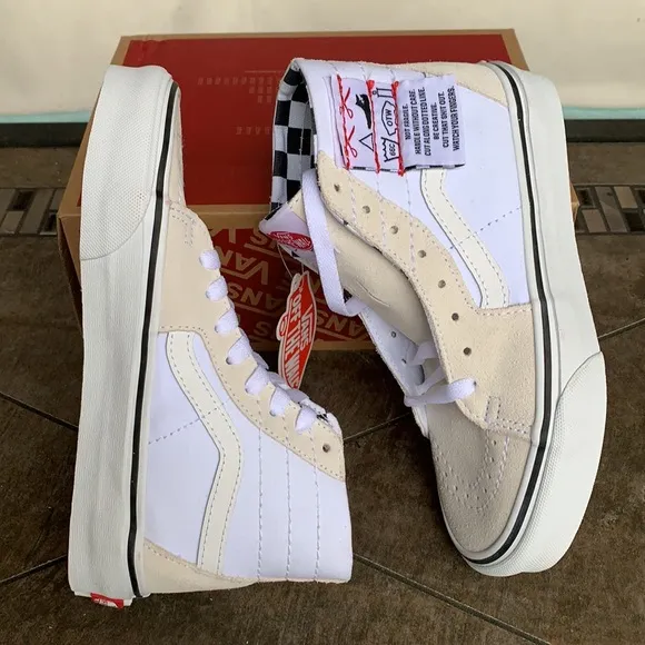 VANS SK8-Hi TAPERED DIY White/True White WMNS
