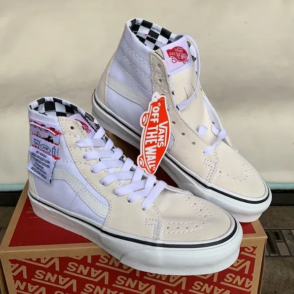 VANS SK8-Hi TAPERED DIY White/True White WMNS