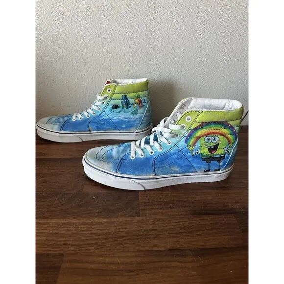 Vans Sk8-Hi x Spongebob Squarepants 'Imagination' Skate Shoes Sneakers Size 10.5