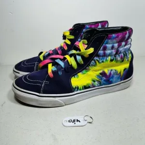 Vans SK8-HI Mysterioso Tie Dye Sneakers Purple Yellow Rainbow Sz 11