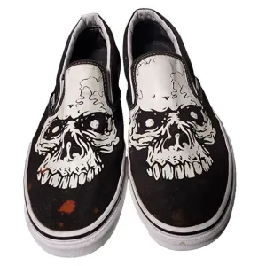 VANS Skull Glow-in-the-Dark Slip On Shoes Size M9.5 W11