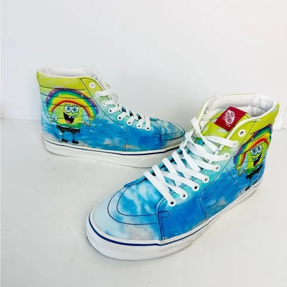 VANS SPONGEBOB UNISEX SH8-HI Men’s 9 Women’s 10.5 Sneakers