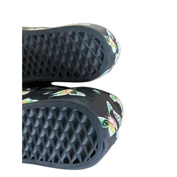 Vans Stacked Morph Blackout Glow in the Dark Sneakers Butterflies Size 7.5 NWOB