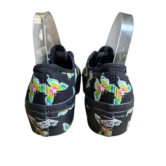 Vans Stacked Morph Blackout Glow in the Dark Sneakers Butterflies Size 7.5 NWOB