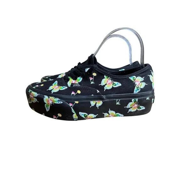 Vans Stacked Morph Blackout Glow in the Dark Sneakers Butterflies Size 7.5 NWOB