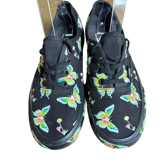 Vans Stacked Morph Blackout Glow in the Dark Sneakers Butterflies Size 7.5 NWOB