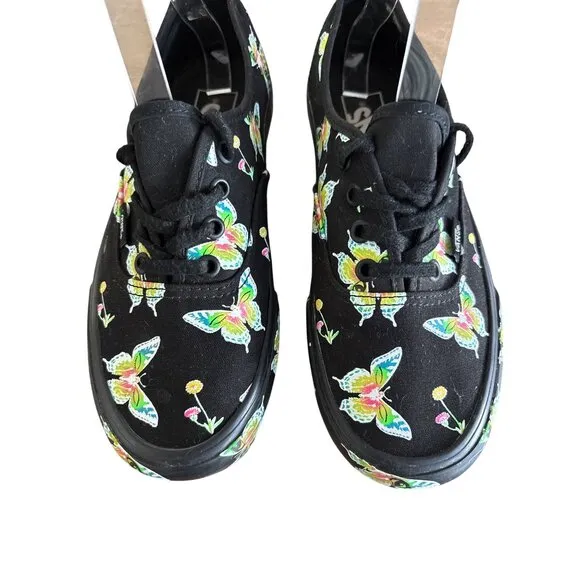 Vans Stacked Morph Blackout Glow in the Dark Sneakers Butterflies Size 7.5 NWOB