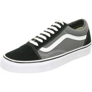 VANS UNISEX OLD SKOOL CLASSIC SKATE SHOES, BLACK/PEWTER, MEN'S 9, WOMEN'S 1