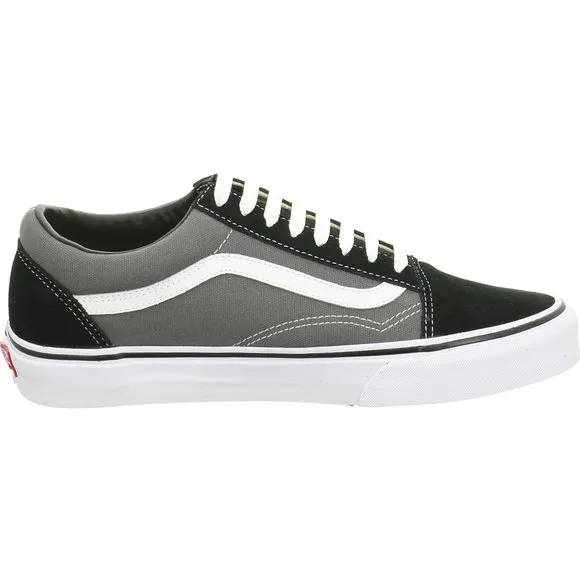 VANS UNISEX OLD SKOOL CLASSIC SKATE SHOES, BLACK/PEWTER, MEN'S 9, WOMEN'S 1