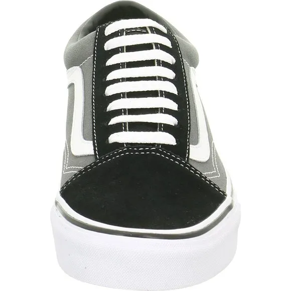 VANS UNISEX OLD SKOOL CLASSIC SKATE SHOES, BLACK/PEWTER, MEN'S 9, WOMEN'S 1