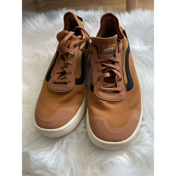 Vans unisex brown/orange sneakers men’s 9.5 and women’s 11