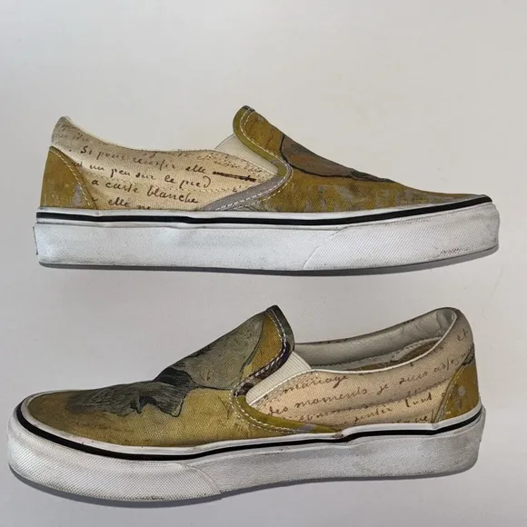 Van’s Vincent Van Gogh Museum Collection Skull Sneakers Unisex Men 6 Women 7.5