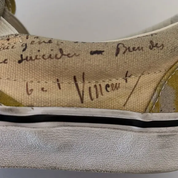 Van’s Vincent Van Gogh Museum Collection Skull Sneakers Unisex Men 6 Women 7.5