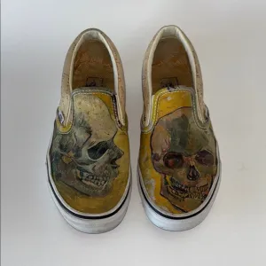 Van’s Vincent Van Gogh Museum Collection Skull Sneakers Unisex Men 6 Women 7.5