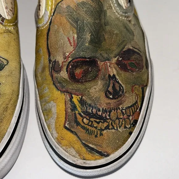 Van’s Vincent Van Gogh Museum Collection Skull Sneakers Unisex Men 6 Women 7.5
