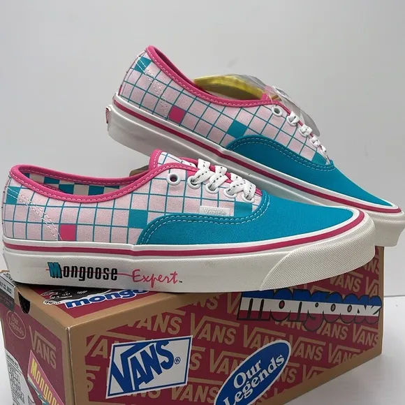 Vans WMNS Authentic 44 DOur Legends Mongoose TurqVN0A7Q5CFZP Checkered Sneaker