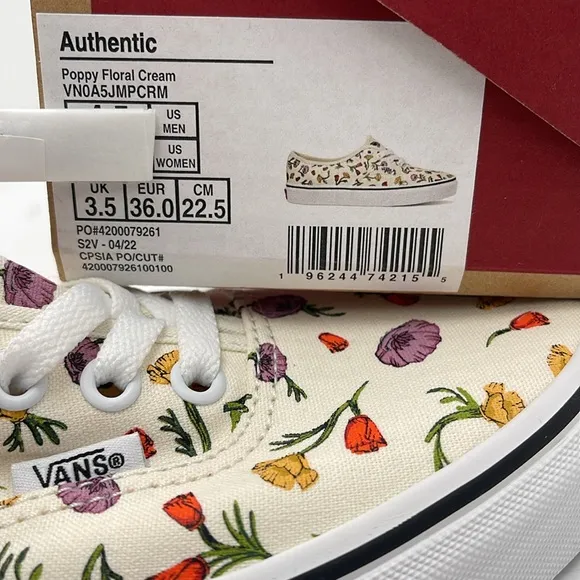Vans WMNS Authentic Poppy Floral CreamVN0A5JMPCRM Sneakers