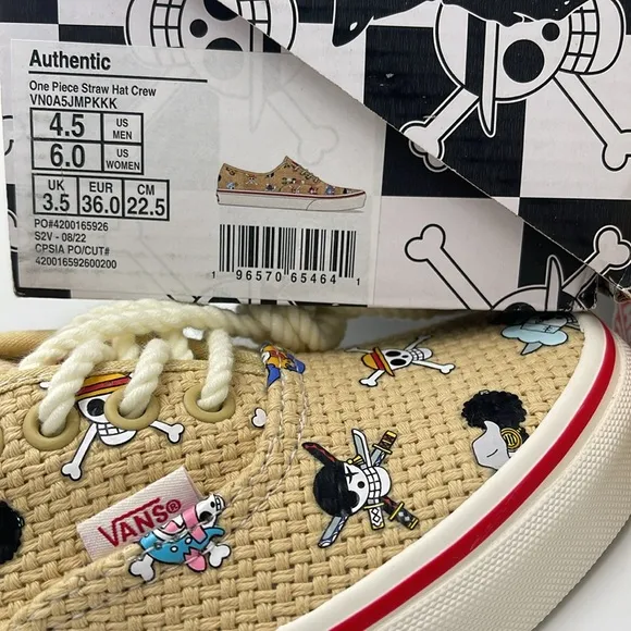 Vans WMNS AuthenticOne Piece Straw Hat CrewVN0A5JMPKKK Sneakers Beige