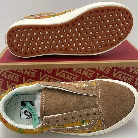Vans WMNS Floral Tan Sneakers Comfycush OldFatal Floral Golden BrowVN0A5DYC1M7