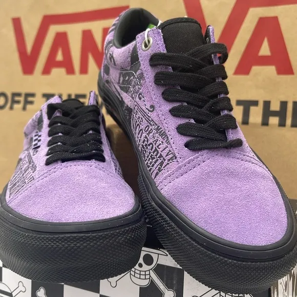 Vans WMNS Purple Graphic Sneakers Skate Old SkoolOne Piece Wanted Nico Robin