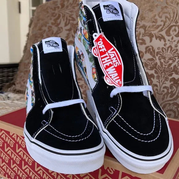 Vans WMNS Sk8-Hi ALOHA Black/True White Sneakers