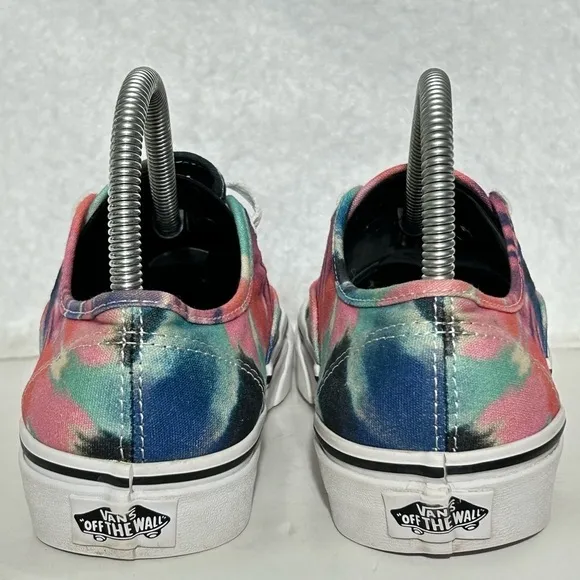 Vans Womens Authentic Tie Dye Blue/Pink OffTheWall Canvas Sneakers Shoes SZ US 7