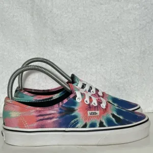 Vans Womens Authentic Tie Dye Blue/Pink OffTheWall Canvas Sneakers Shoes SZ US 7