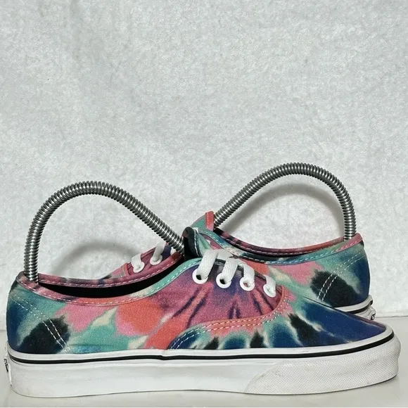 Vans Womens Authentic Tie Dye Blue/Pink OffTheWall Canvas Sneakers Shoes SZ US 7
