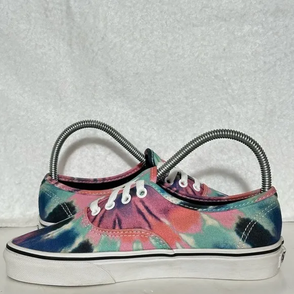 Vans Womens Authentic Tie Dye Blue/Pink OffTheWall Canvas Sneakers Shoes SZ US 7